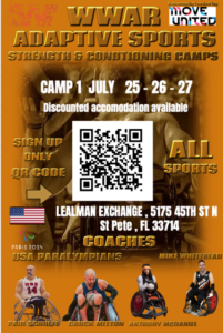 A flyer for adaptive sports camp